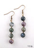 Boho Earrings, RH Dangle Earrings, 3 Balls
